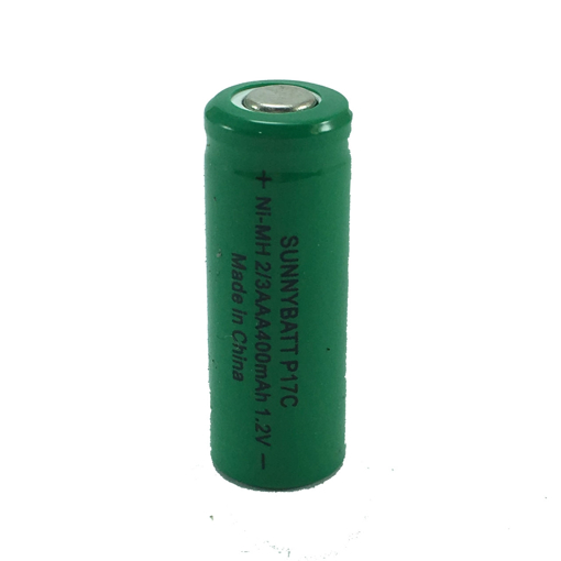  باتری نیم قلمی قابل شارژ Sunnybatt p17c 2/3 AAA 400 mah
