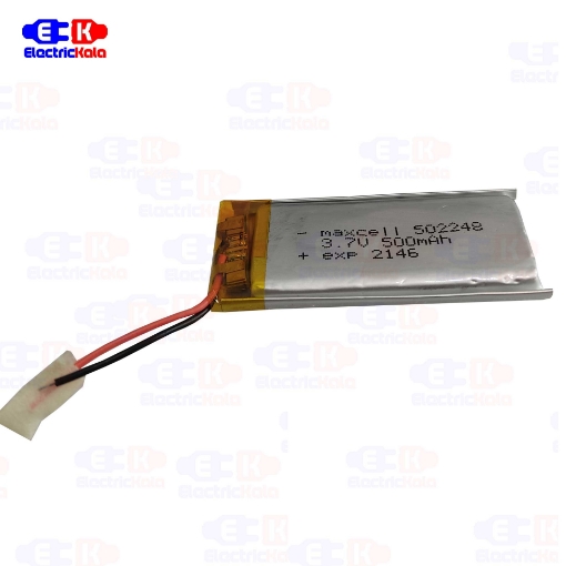 باتری لیتیوم پلیمر LiPo-MX-502248-500mAh